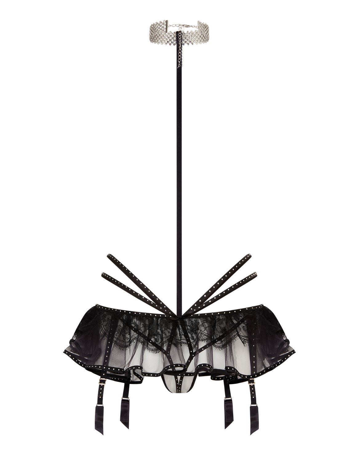 Anora Playsuit Black/Crystal | Agent Provocateur