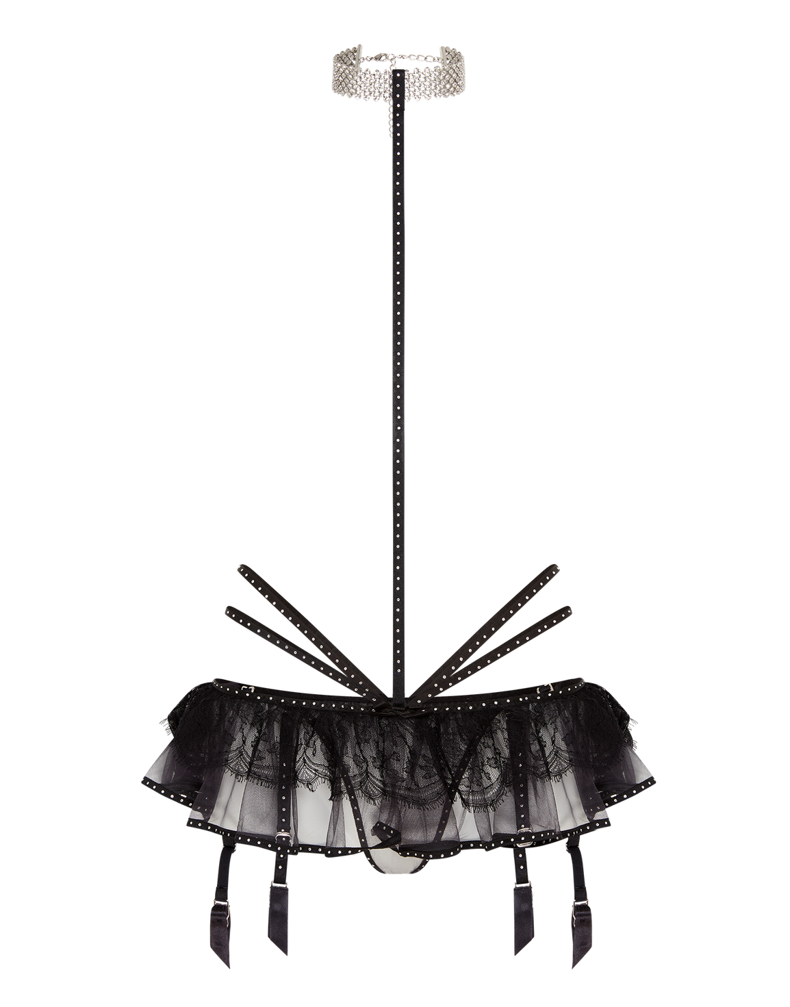Anora Playsuit Black/Crystal | Agent Provocateur