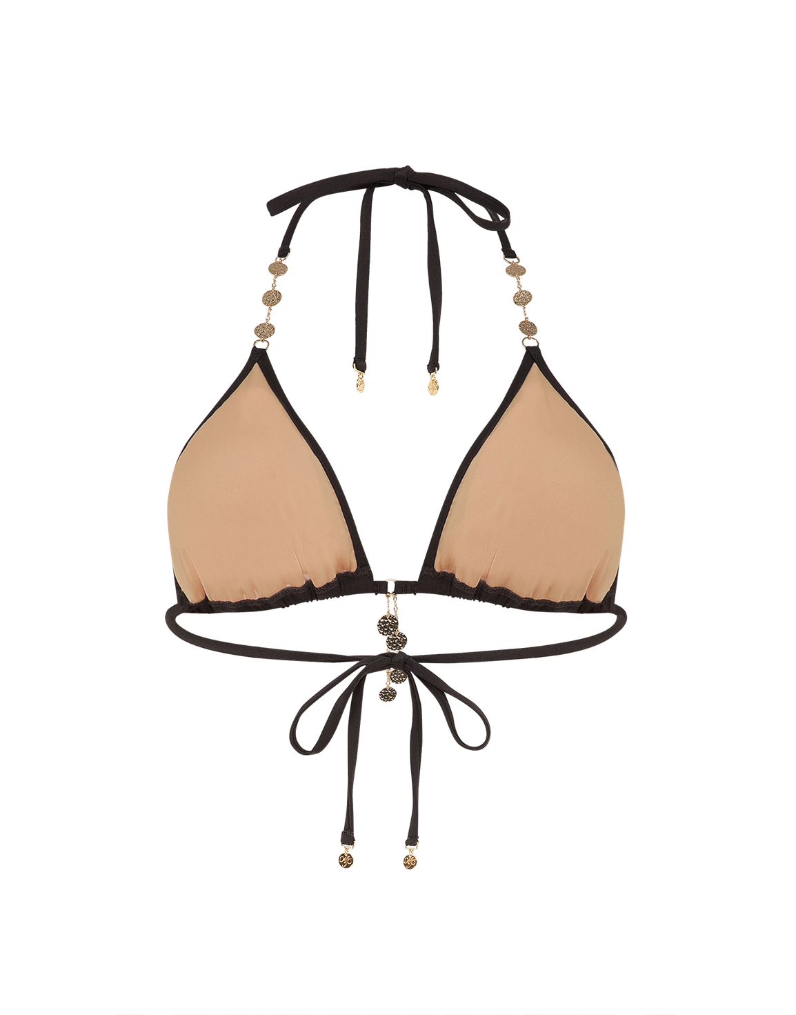 Azaria Bikini Top Brown/Gold | Agent Provocateur