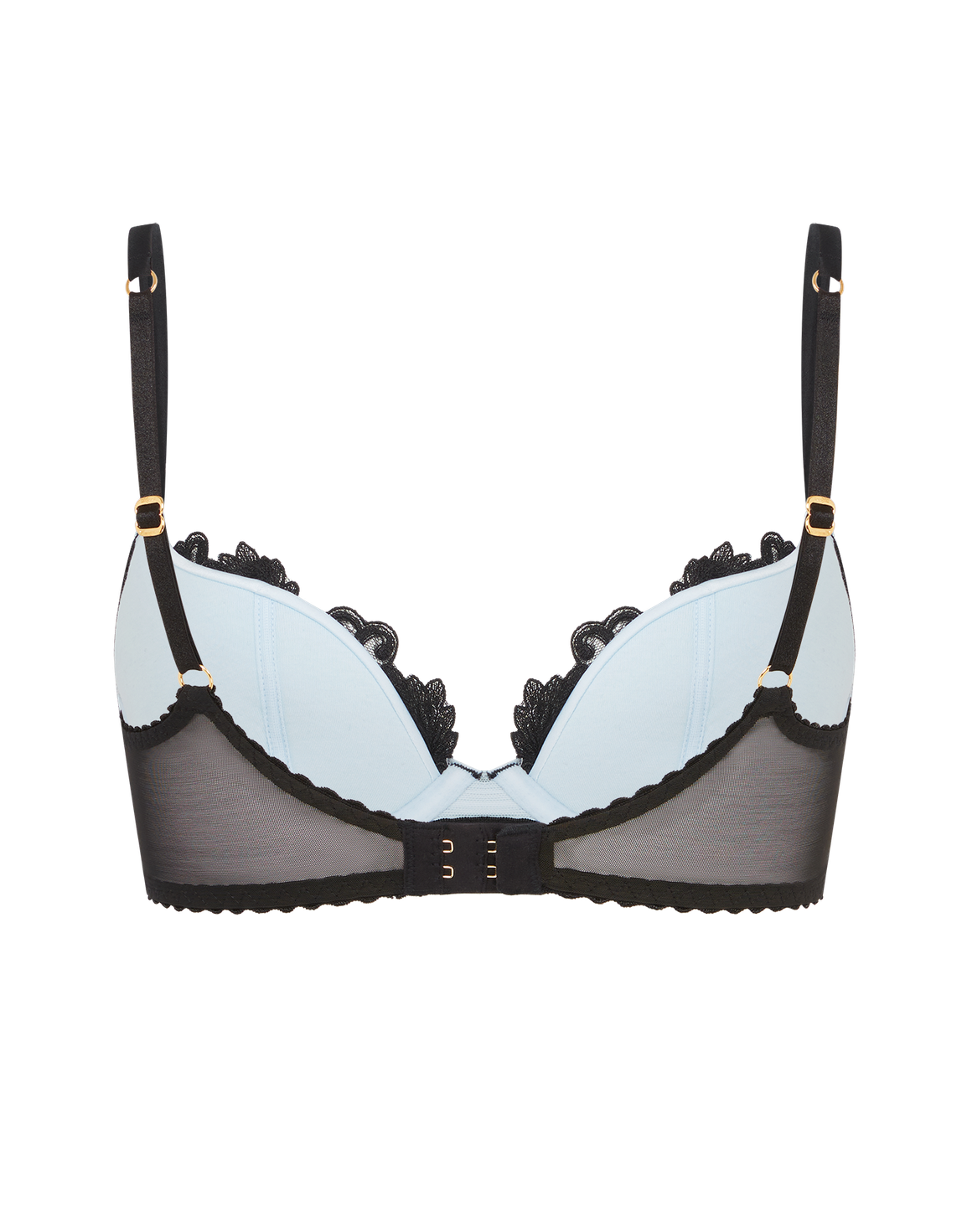 Clarette Plunge Underwired Bra  Blue/Black | Agent Provocateur