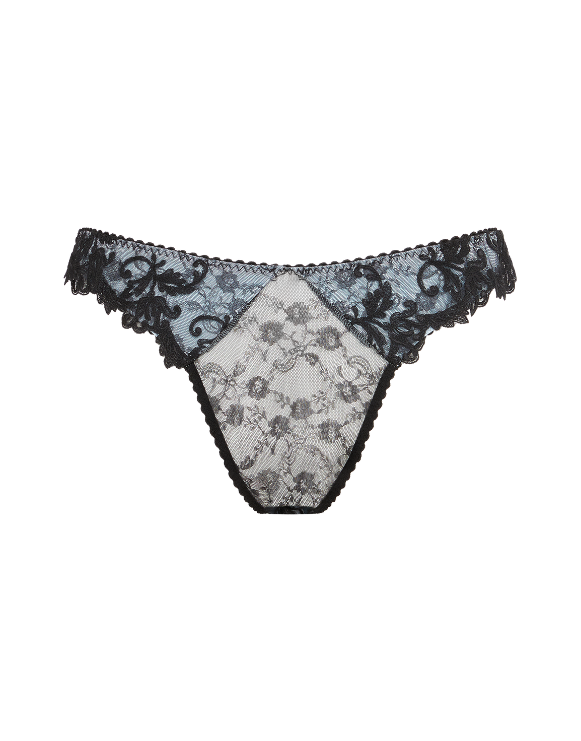 Clarette Brazilian Brief  Blue/Black | Agent Provocateur