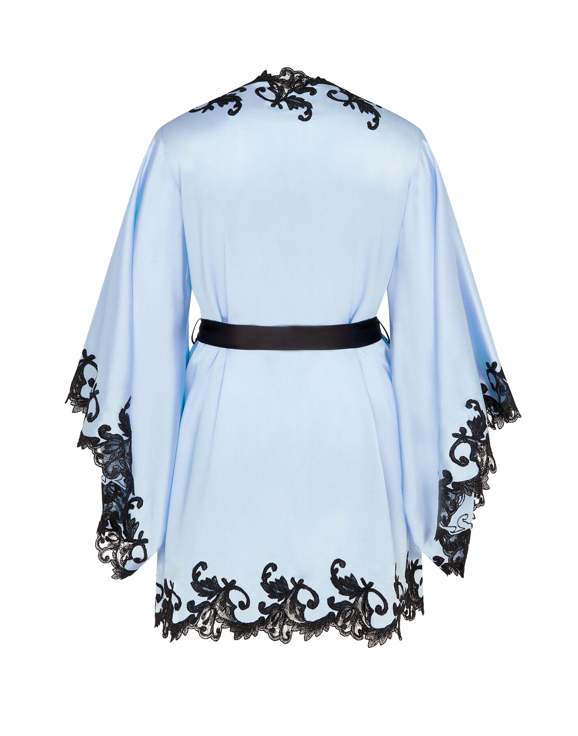 Clarette Short Kimono Blue/Black | Agent Provocateur