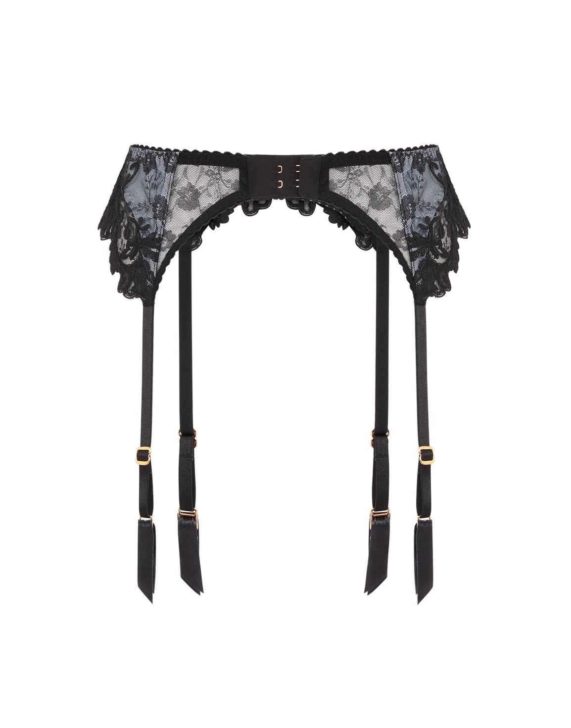 Clarette Suspender Blue/Black | Agent Provocateur