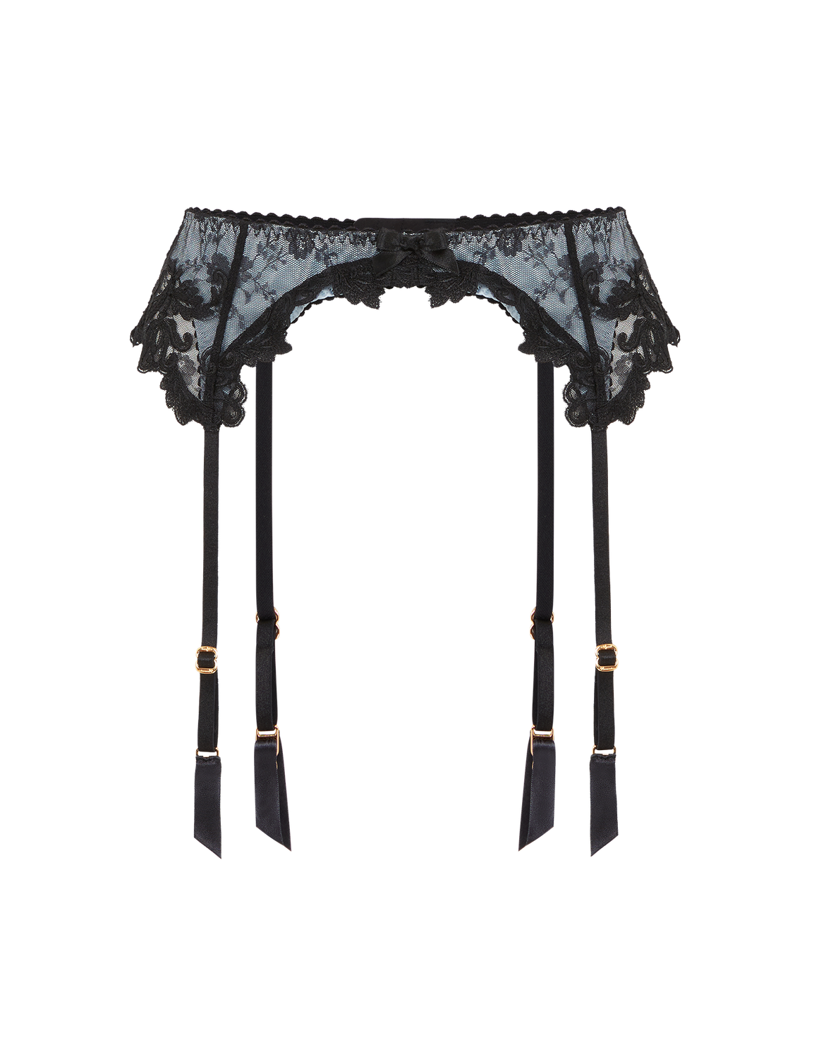 Clarette Suspender Blue/Black | Agent Provocateur