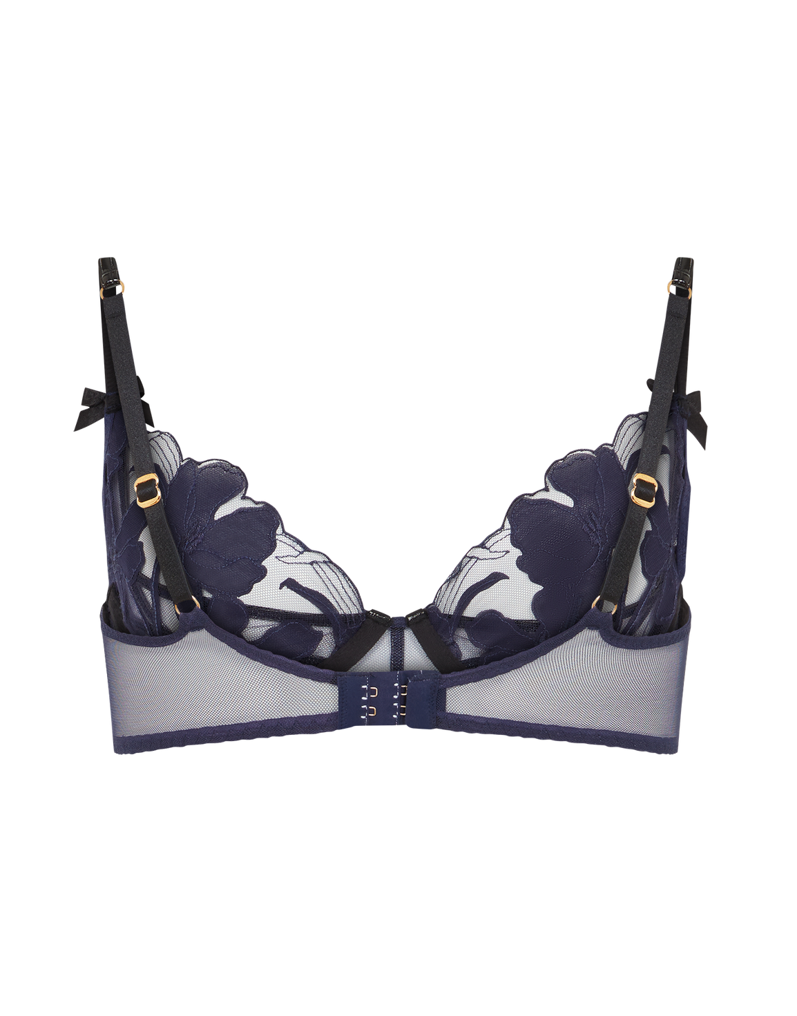 Felicitie Plunge Underwired Bra  Navy/Black | Agent Provocateur