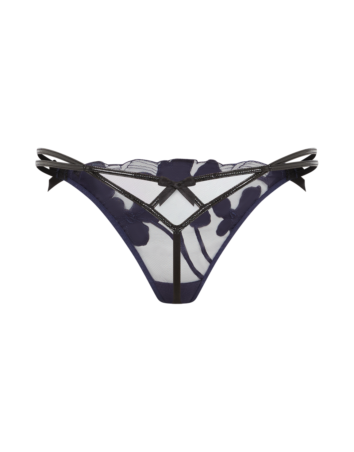 Felicitie Thong Navy/Black | Agent Provocateur