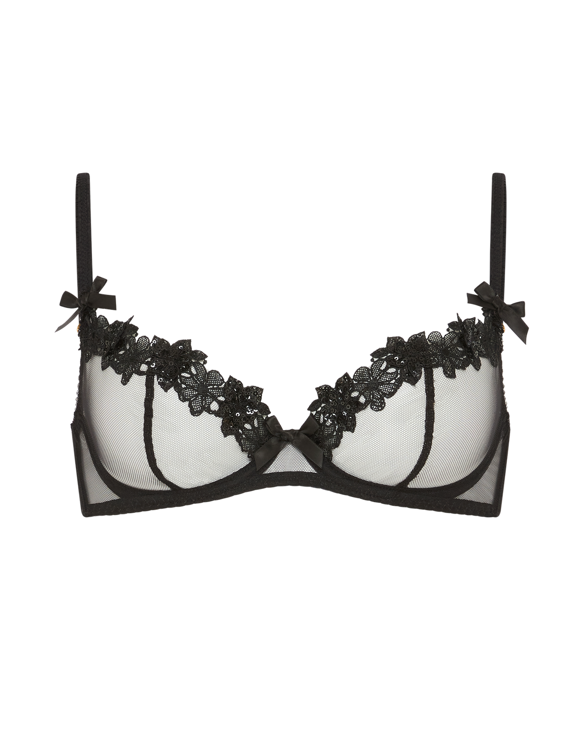 Floss Plunge Underwired Bra Black | Agent Provocateur