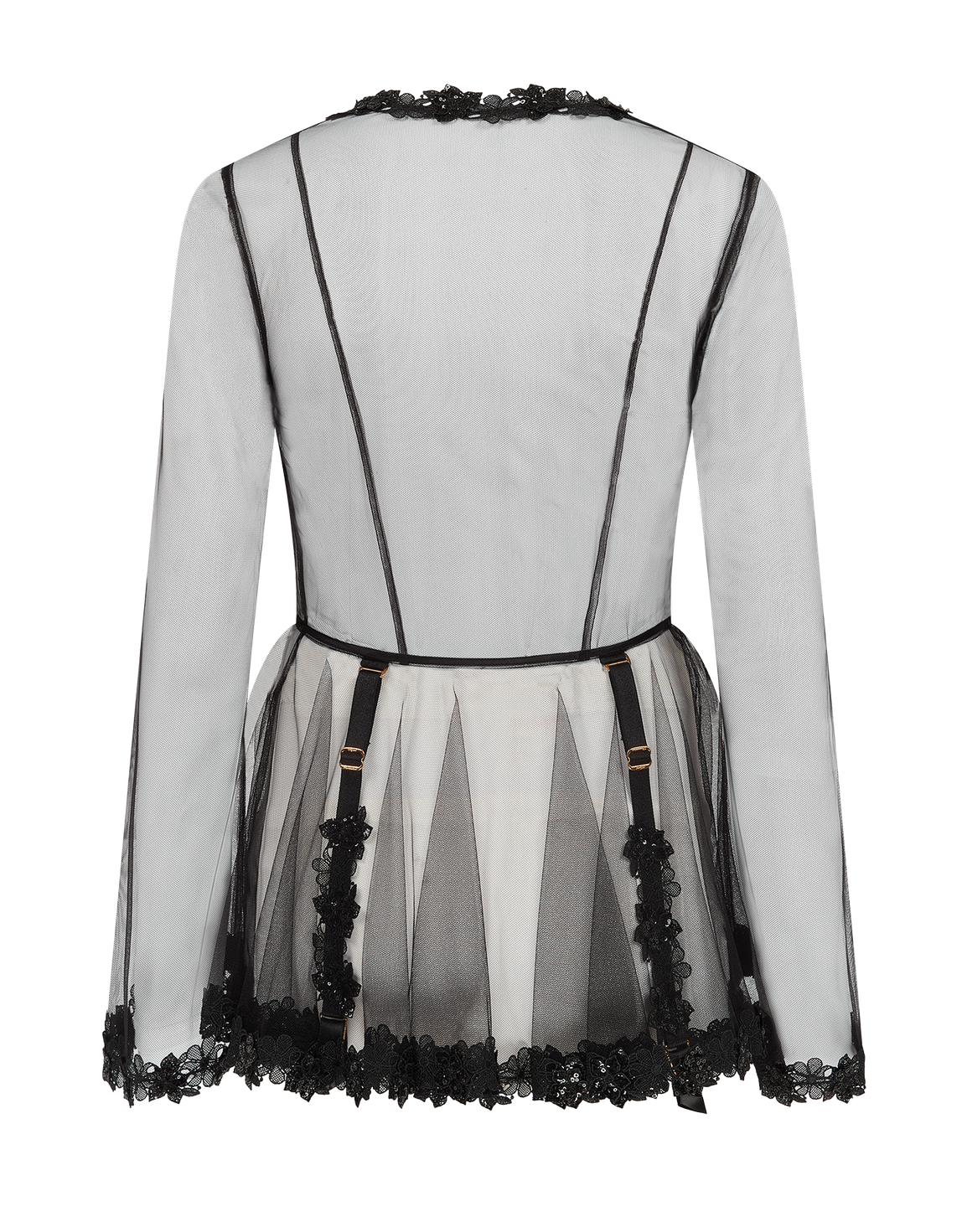 Floss Short Dressing Gown  Black | Agent Provocateur
