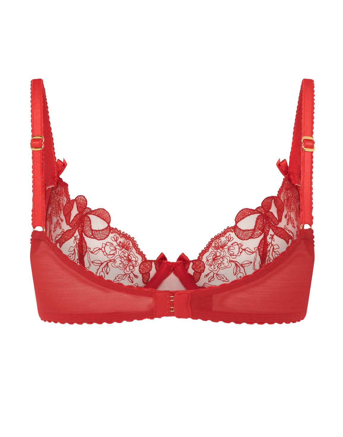 Lisetta Plunge Underwired Bra Red/Sand | Agent Provocateur