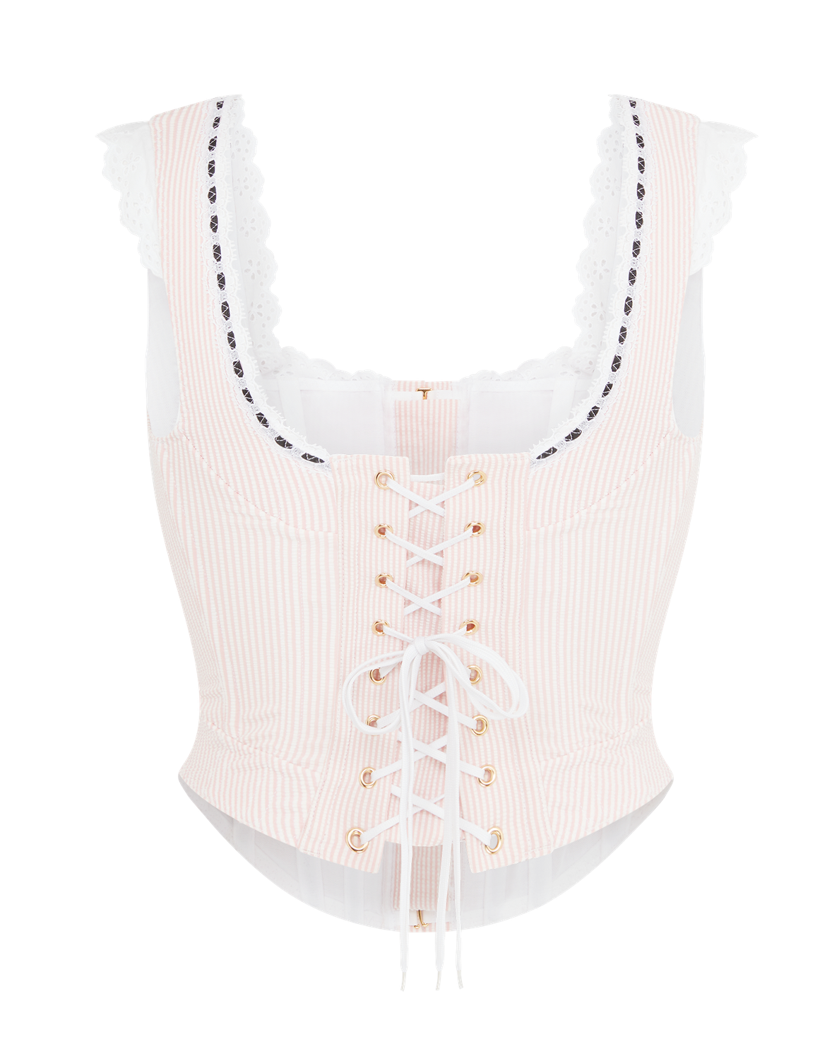 Miffy Corset Top Baby Pink/White | Agent Provocateur