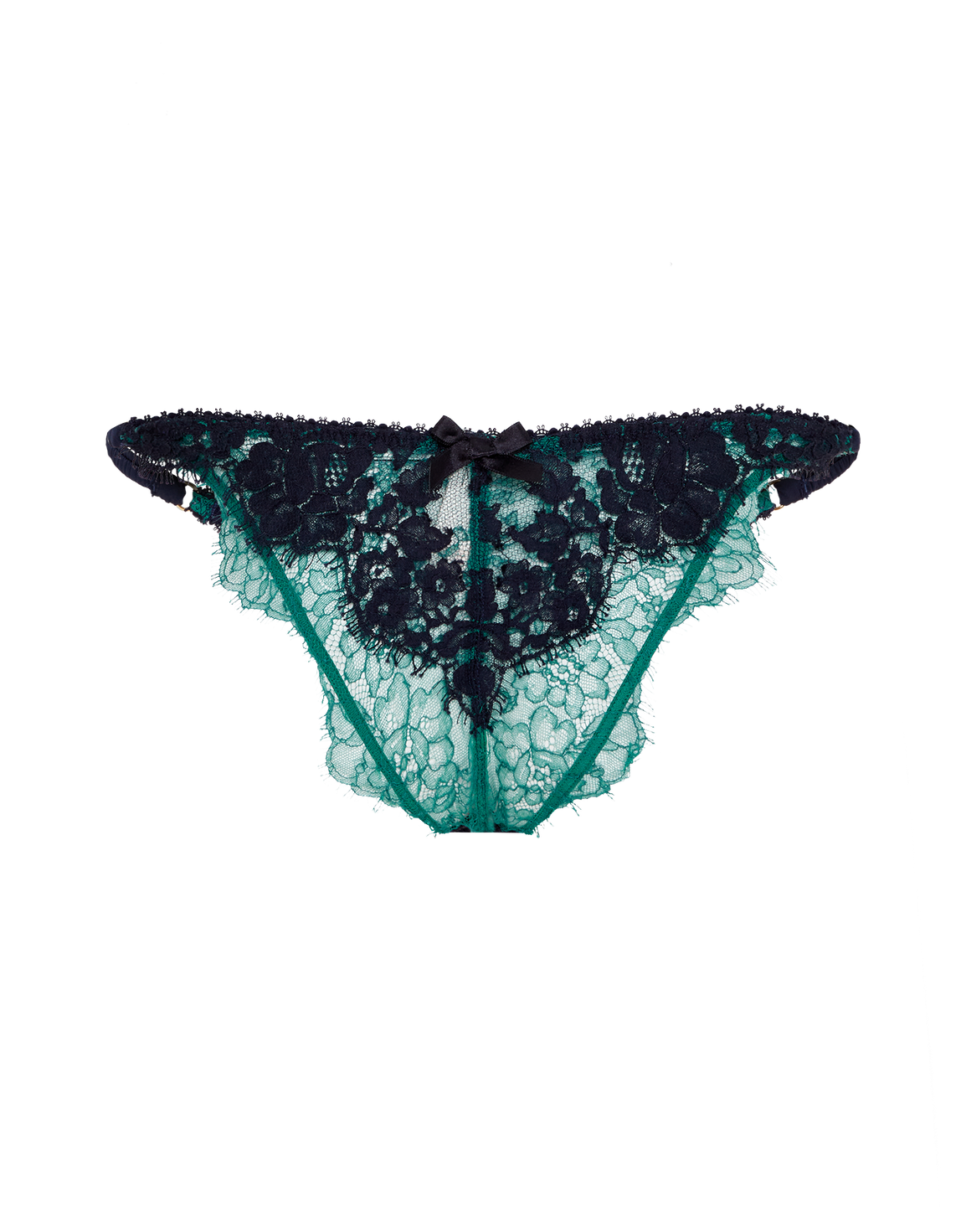 Petrina Brazilian Brief  Green/Navy | Agent Provocateur
