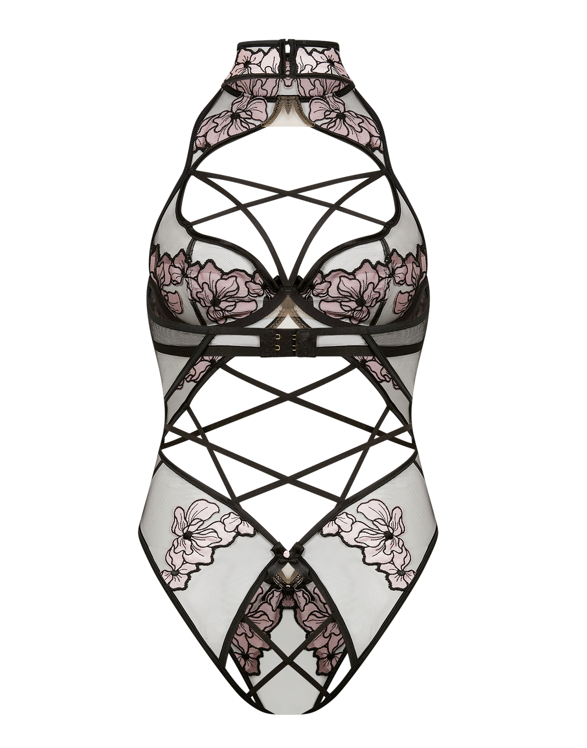 Polina Playsuit Pink/Black | Agent Provocateur