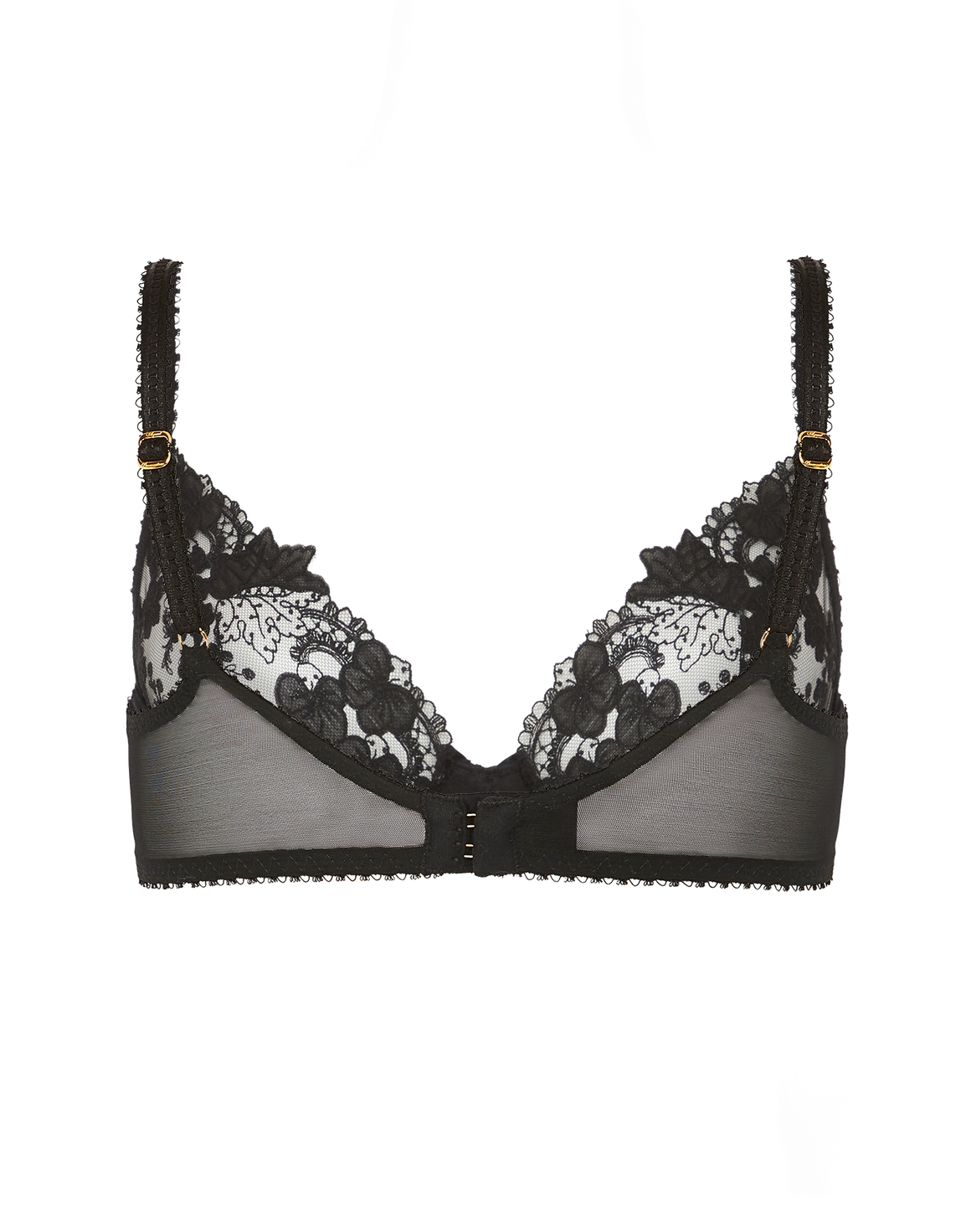 Posy Plunge Underwired Bra Black | Agent Provocateur