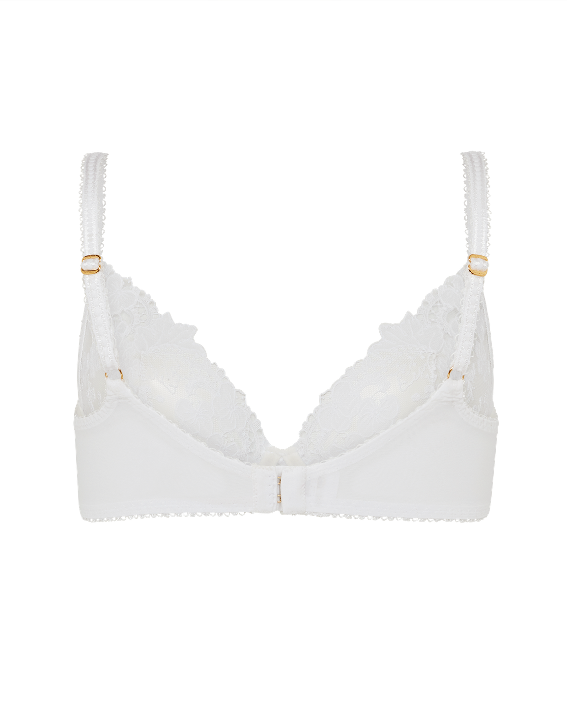 Posy Plunge Underwired Bra White | Agent Provocateur