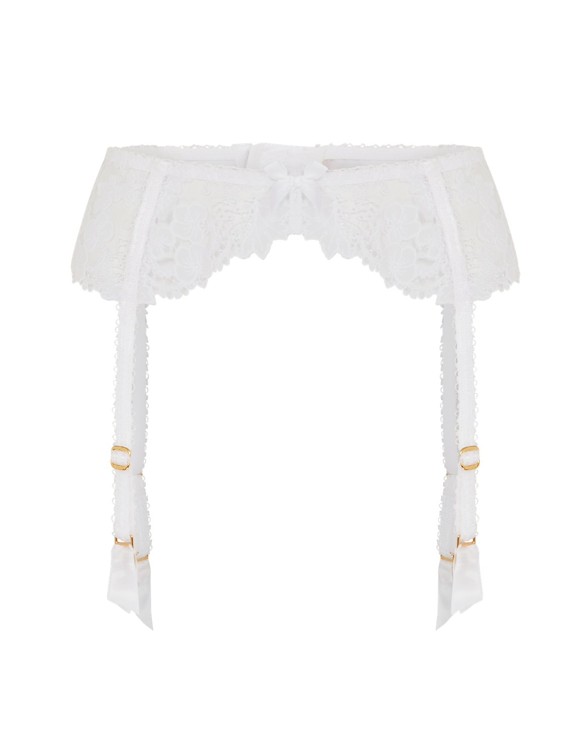 Posy Suspender  White/White | Agent Provocateur