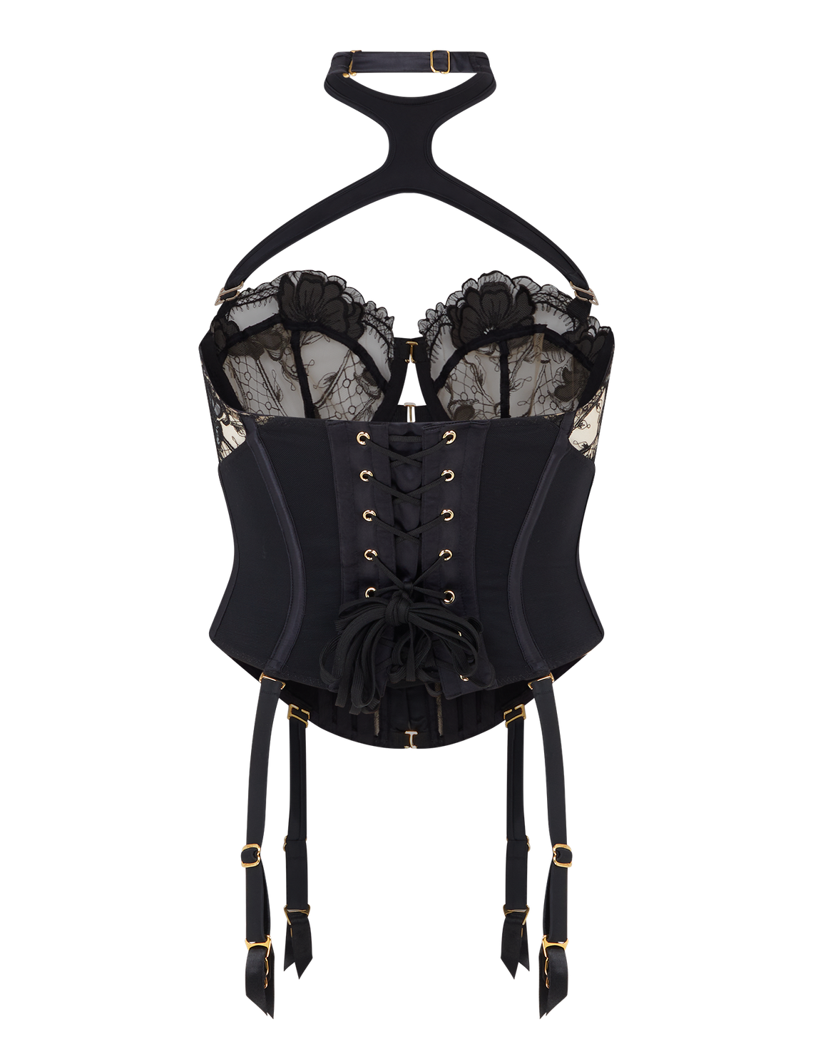 Rexanna Balconette Corset Black/Nude | Agent Provocateur