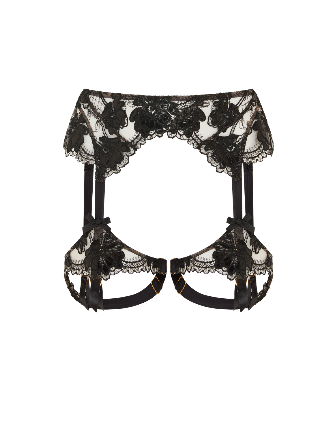 Rexanna Suspender Black/Nude | Agent Provocateur