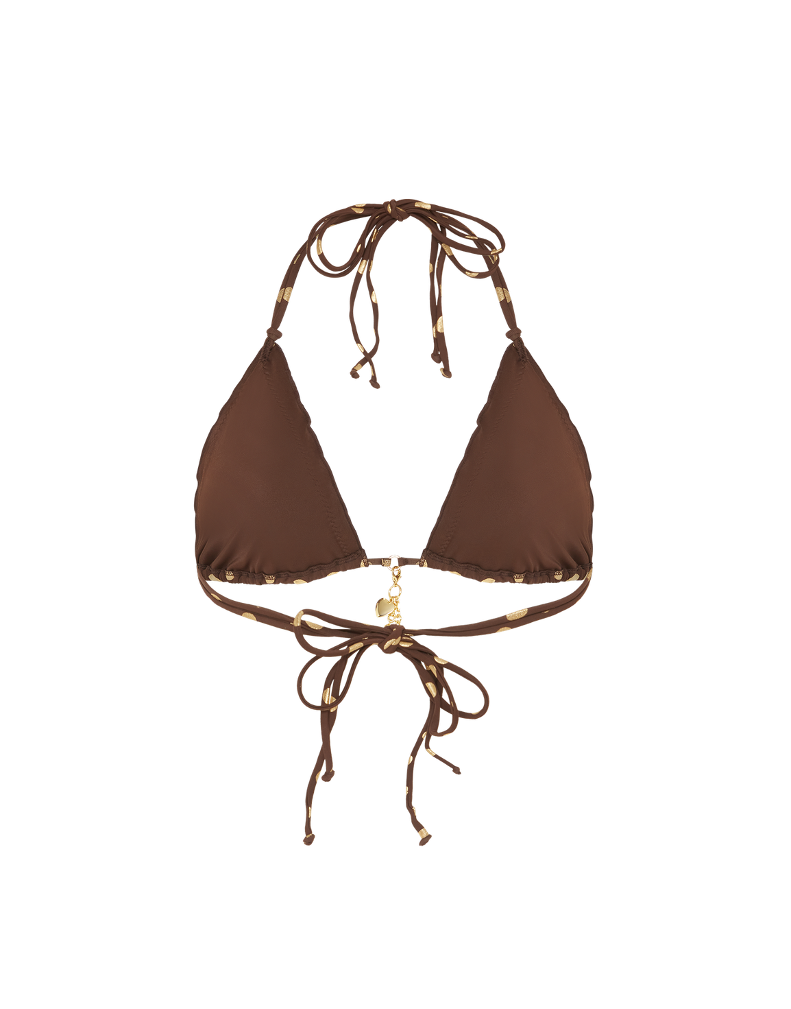 Syndi Bikini Top  Brown/Gold | Agent Provocateur