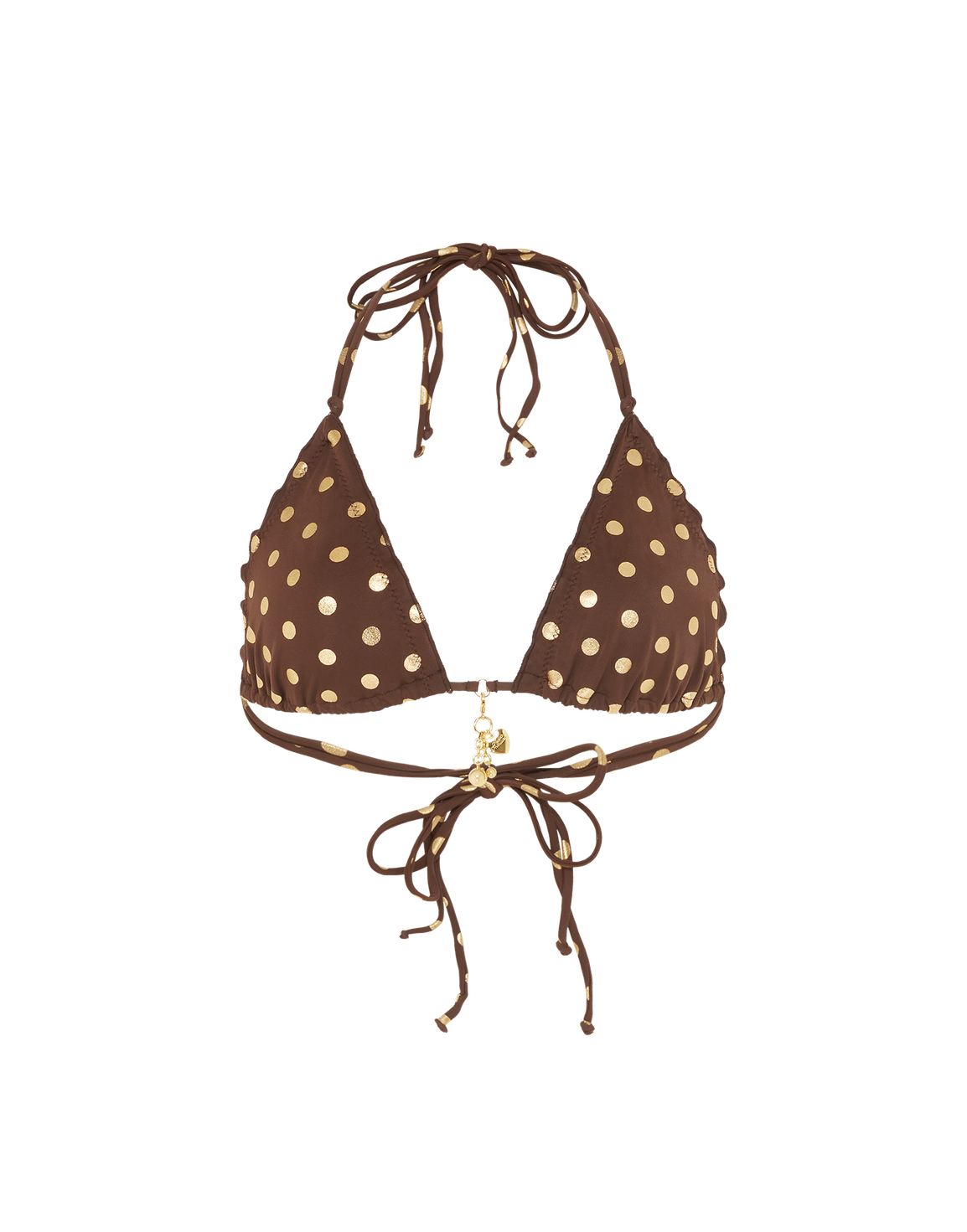 Syndi Bikini Top  Brown/Gold | Agent Provocateur