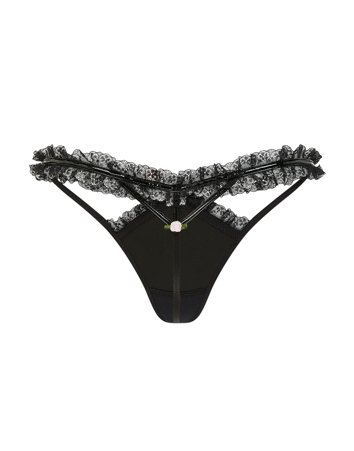 Tiffy Thong Black/Baby Pink | Agent Provocateur