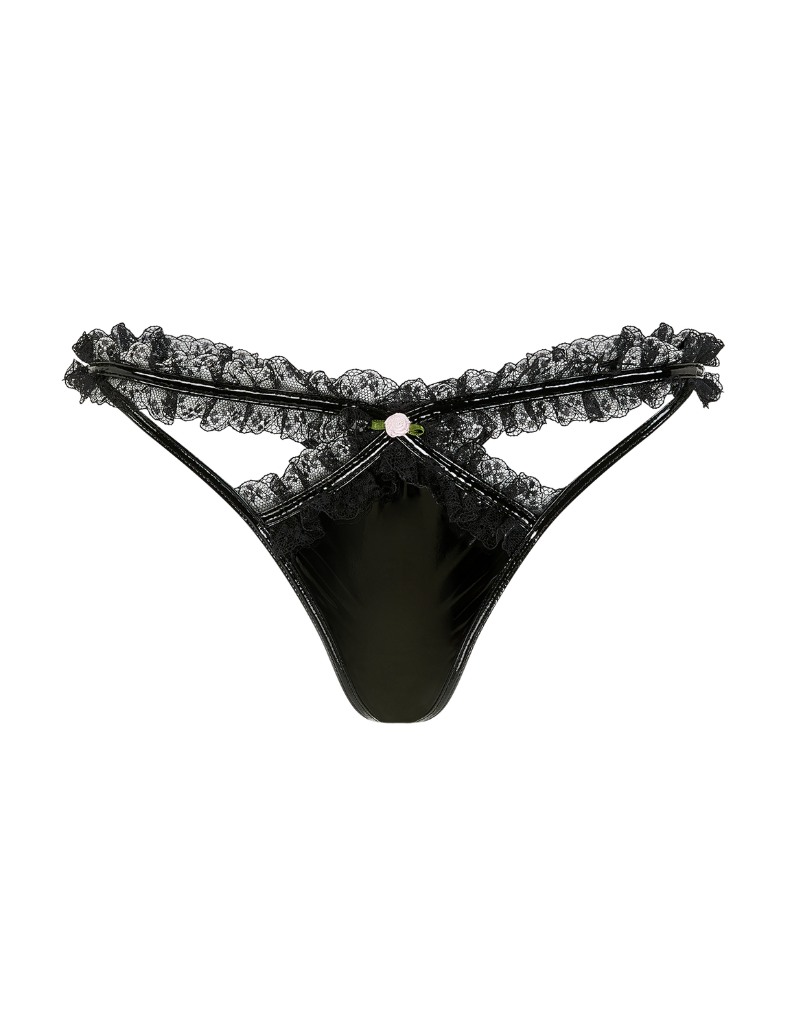 Tiffy Thong Black/Baby Pink | Agent Provocateur