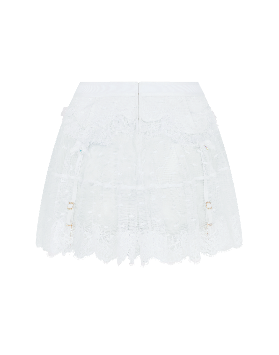 Veretie Suspender Skirt White/Cream | Agent Provocateur