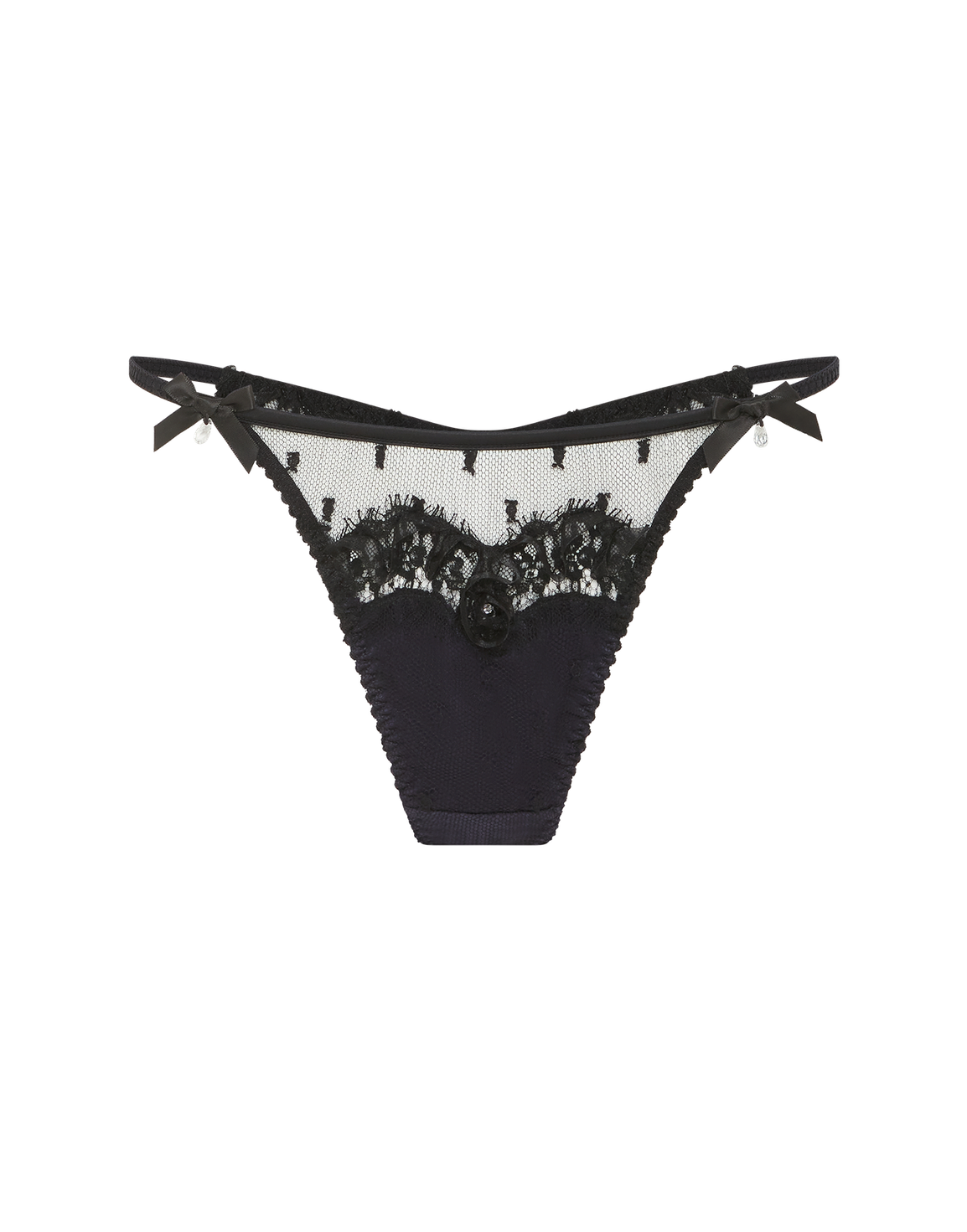 Veretie Thong  Black/Navy | Agent Provocateur