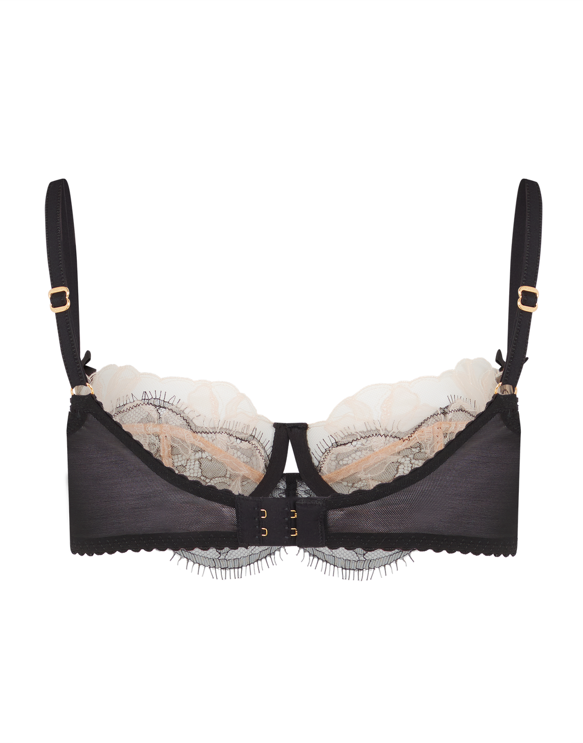 Vitoria Balconette Underwired Bra Black/Blush | Agent Provocateur