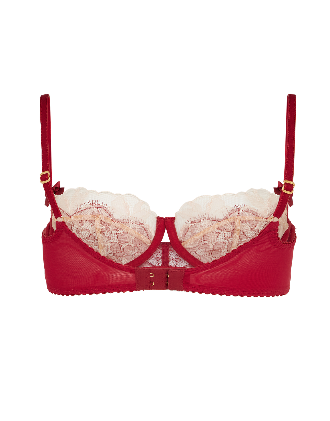 Vitoria Balconette Underwired Bra Burgundy/Blush | Agent Provocateur
