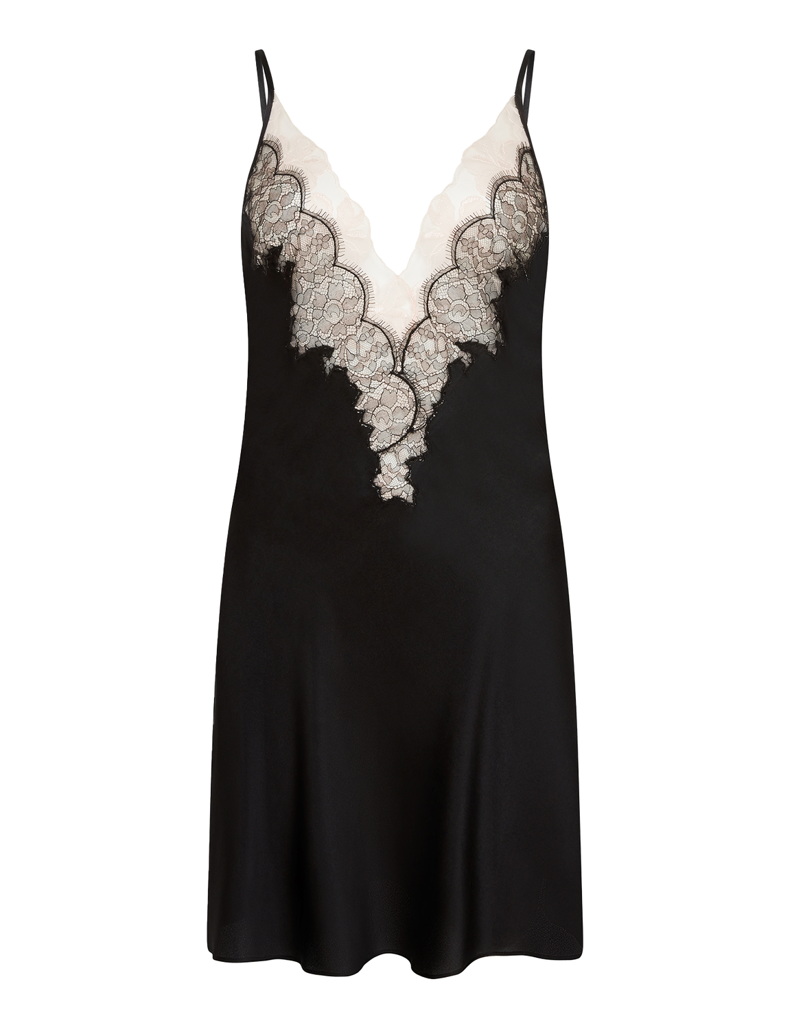 Vitoria Short Slip Black/Blush | Agent Provocateur