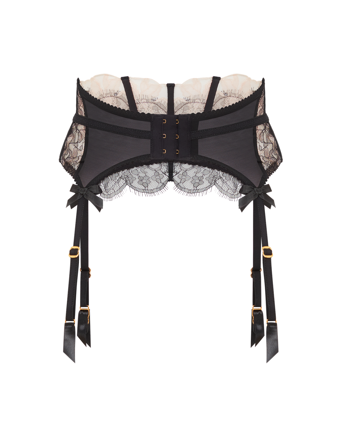 Vitoria Suspender Black/Blush | Agent Provocateur