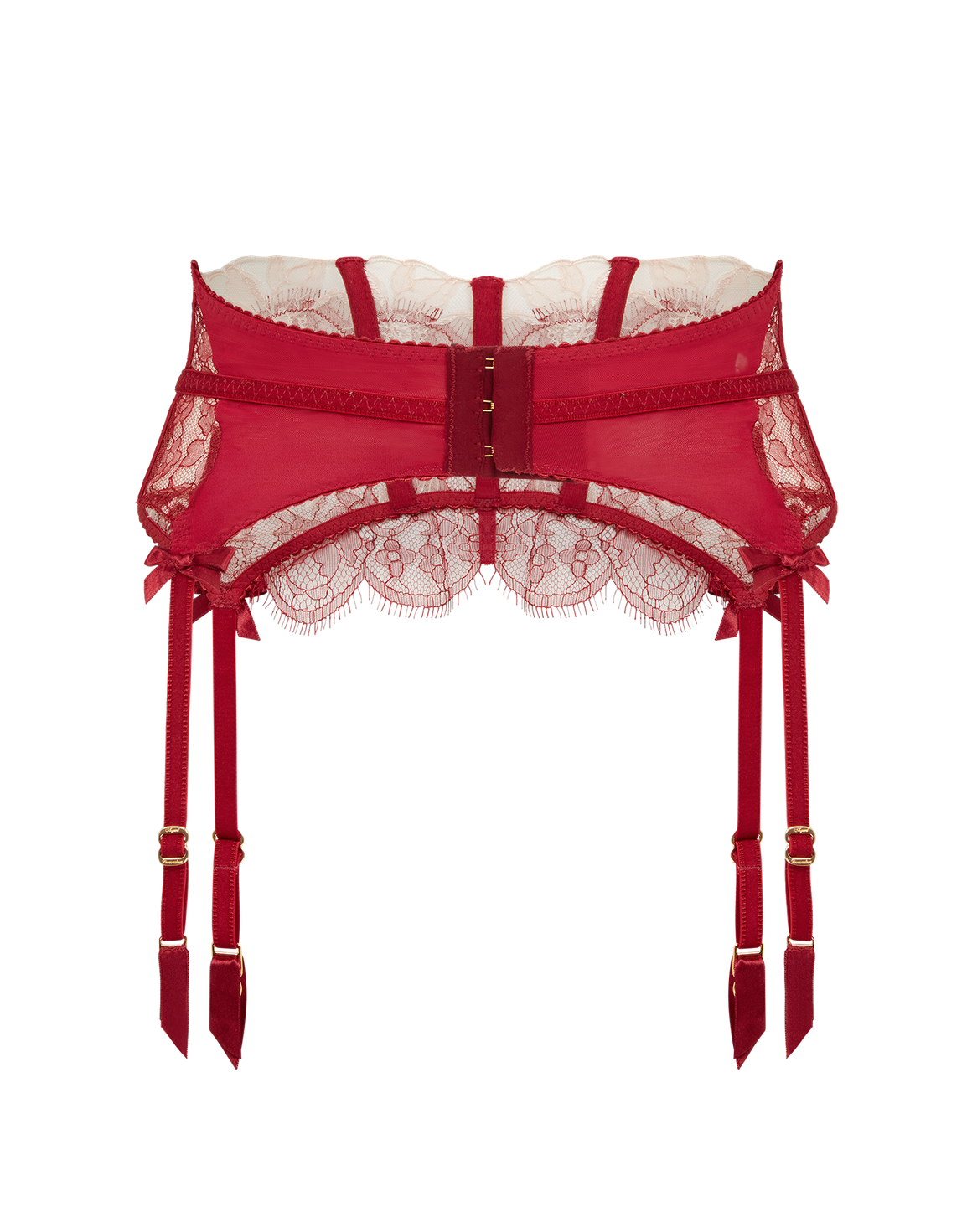 Vitoria Suspender Burgundy/Blush | Agent Provocateur