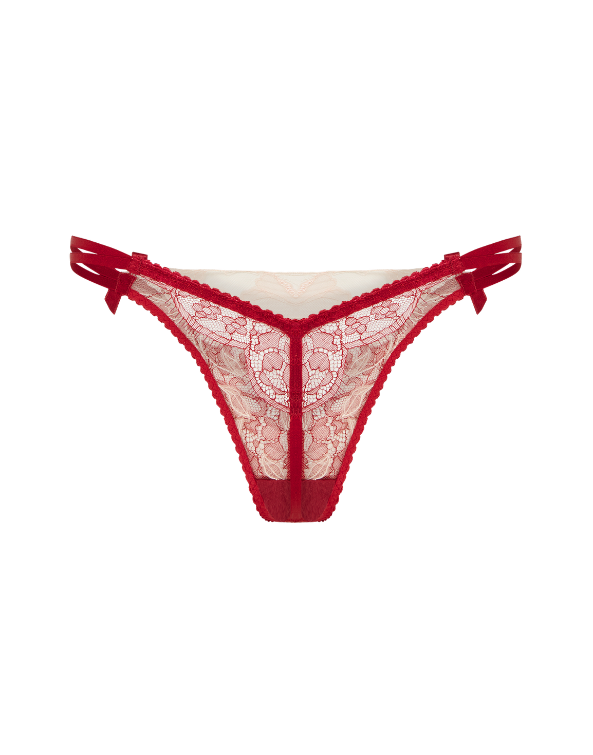 Vitoria Thong Burgundy/Blush | Agent Provocateur