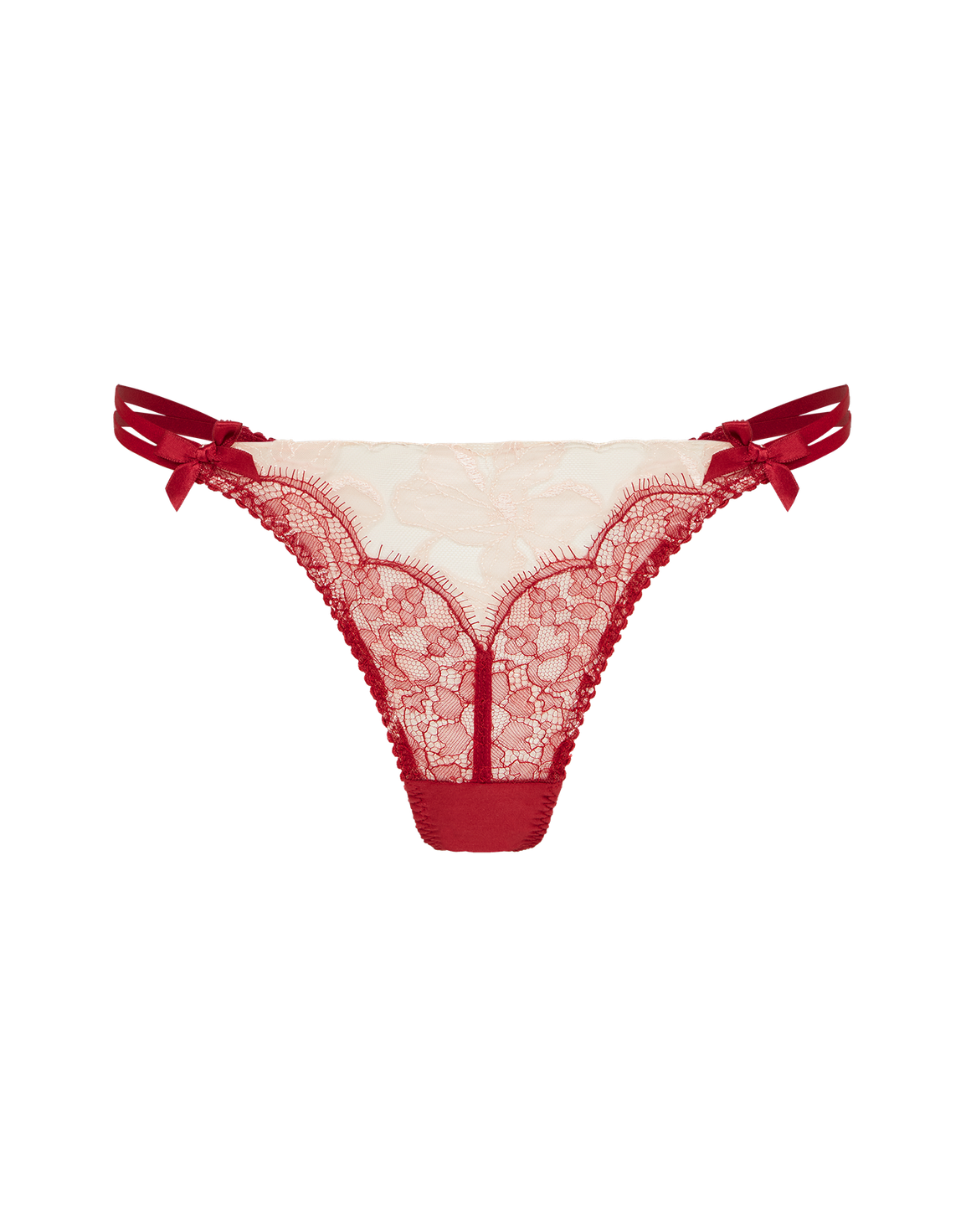 Vitoria Thong Burgundy/Blush | Agent Provocateur