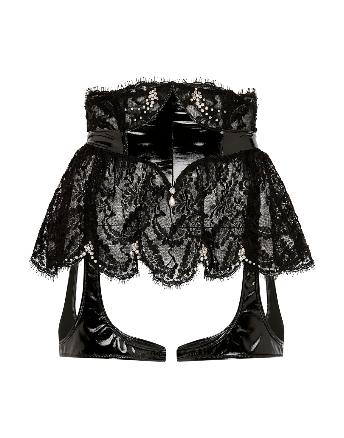Vivienna Waspie Black/Pearl | Agent Provocateur