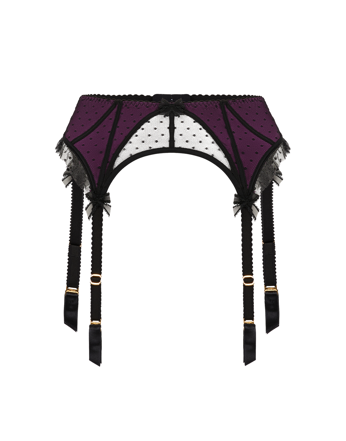 Berdie Suspender Black/Magenta | Agent Provocateur