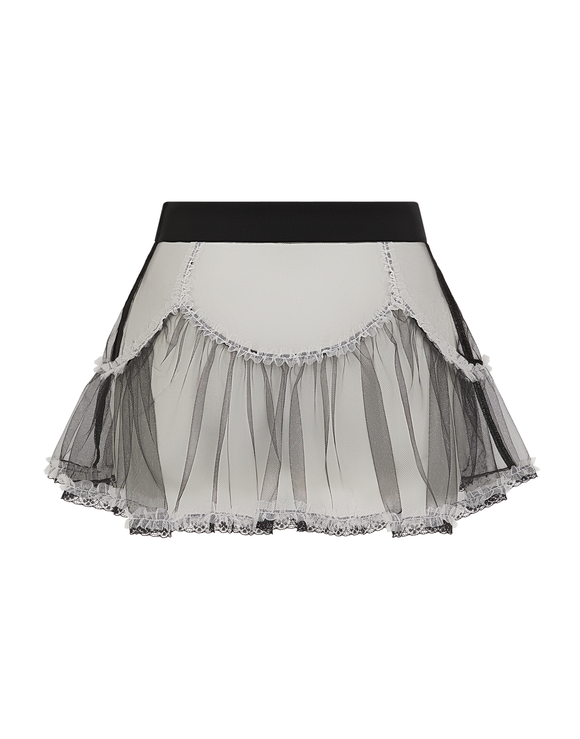 Claramae Mini Skirt Black/Cream | Agent Provocateur