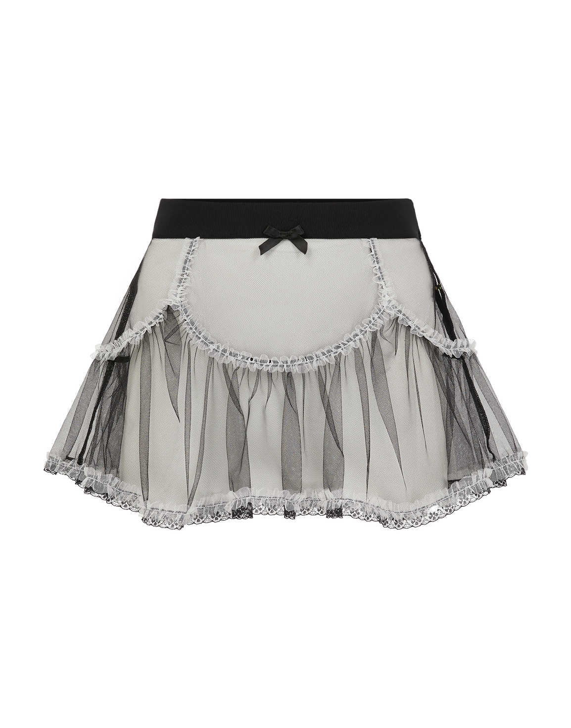 Claramae Mini Skirt Black/Cream | Agent Provocateur