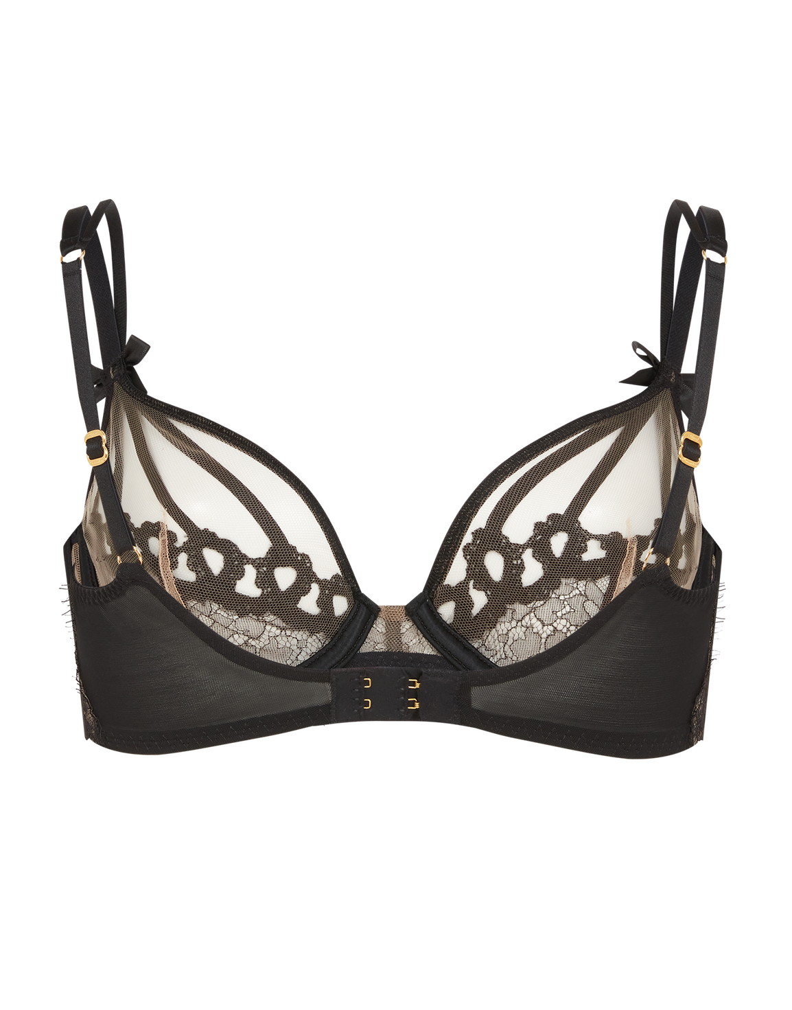 Delphina High Neck Underwired Bra Black | Agent Provocateur