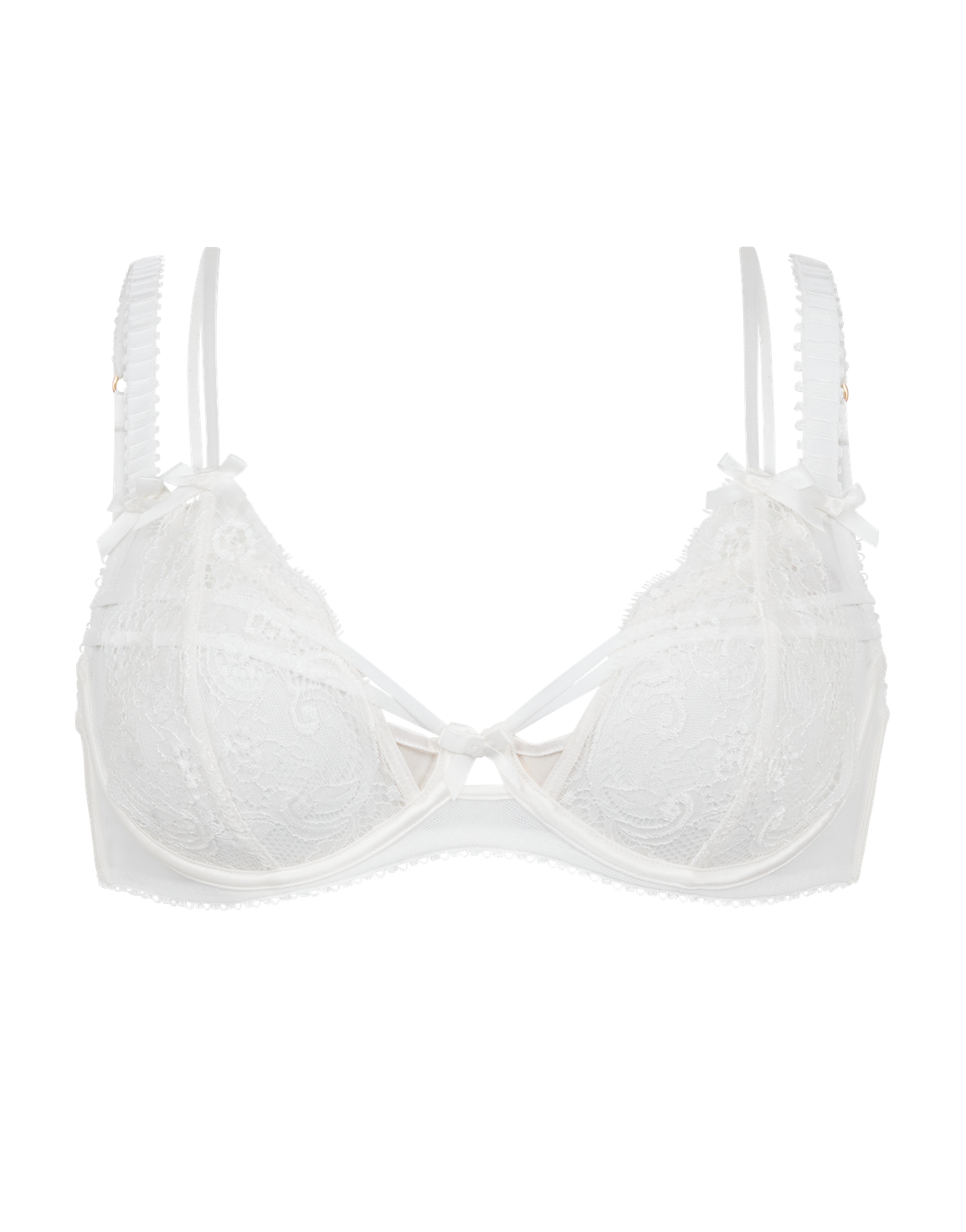 Joella Plunge Underwired Bra White | Agent Provocateur