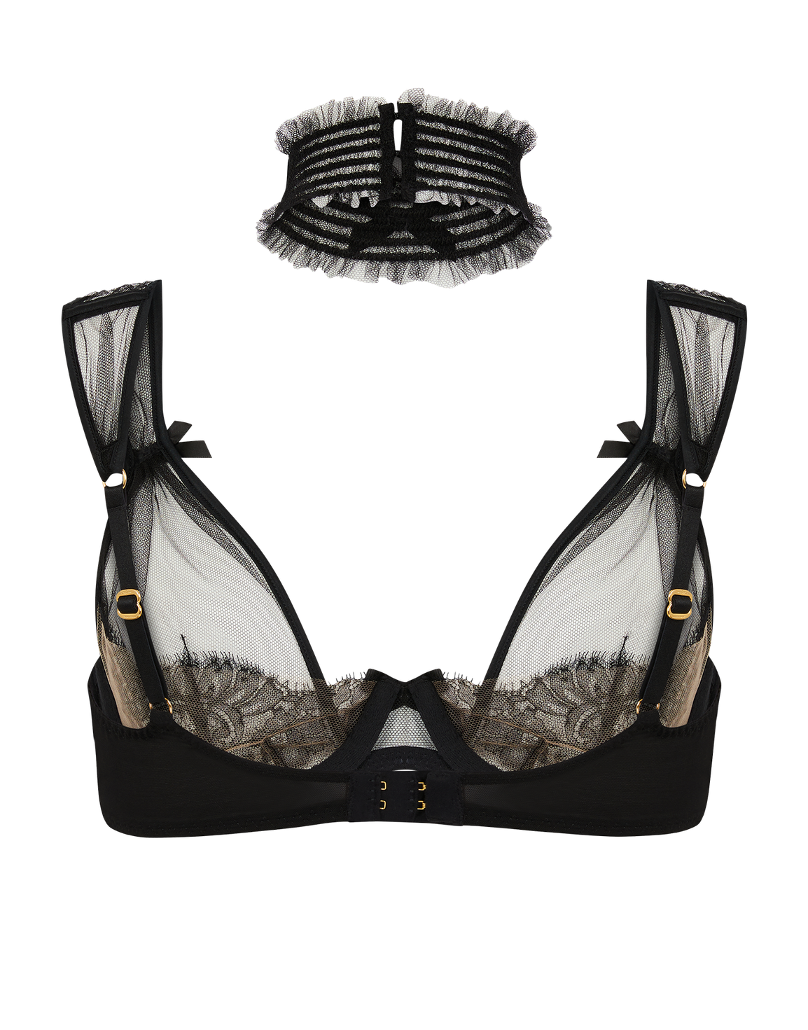 Mindie High Neck Underwired Bra Black | Agent Provocateur