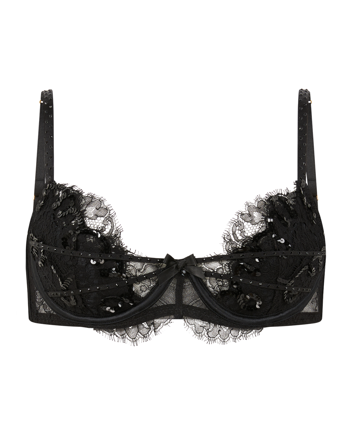 Vyxen Plunge Underwired Bra Black | Agent Provocateur
