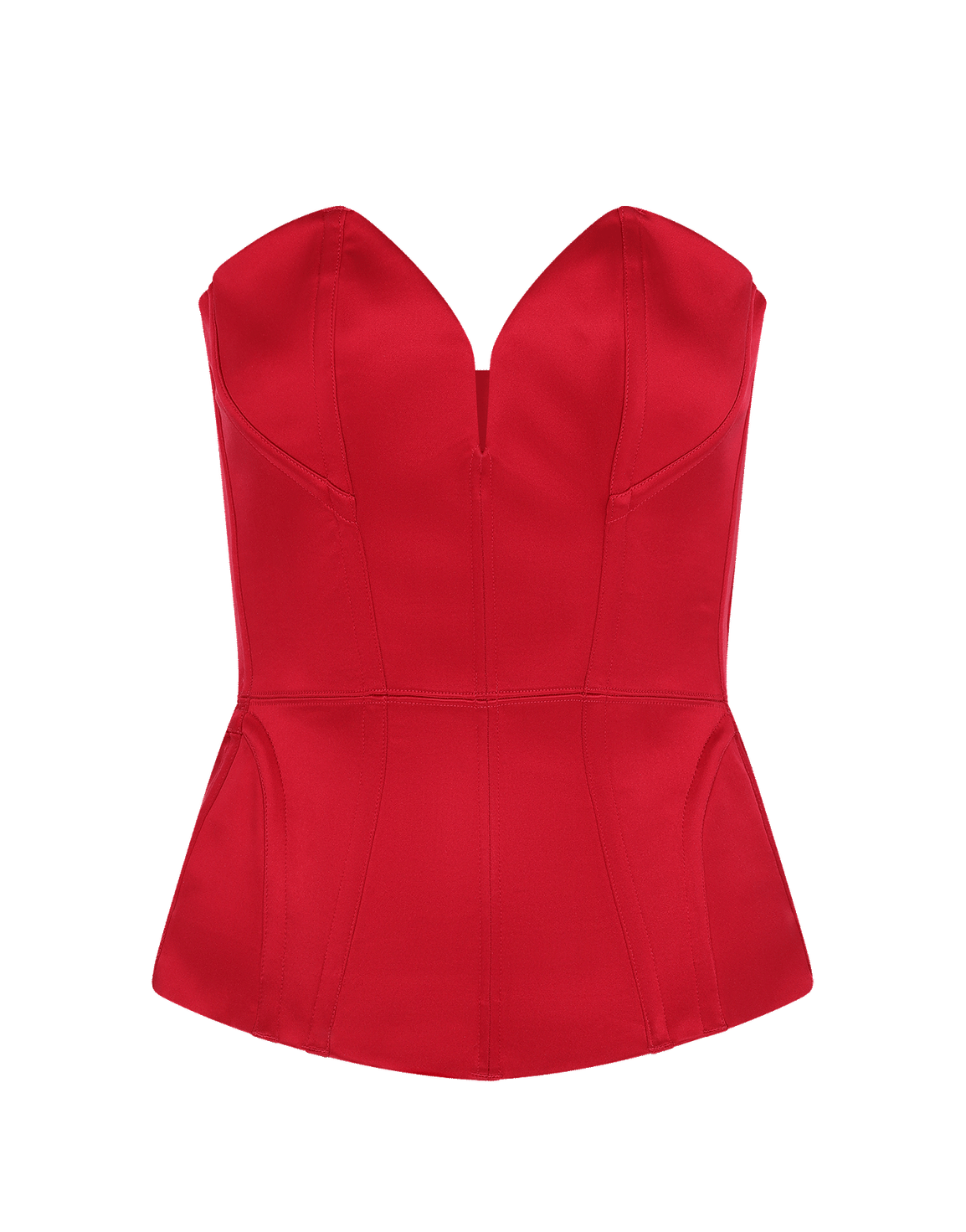 Gena Satin Corset Top Red | Agent Provocateur