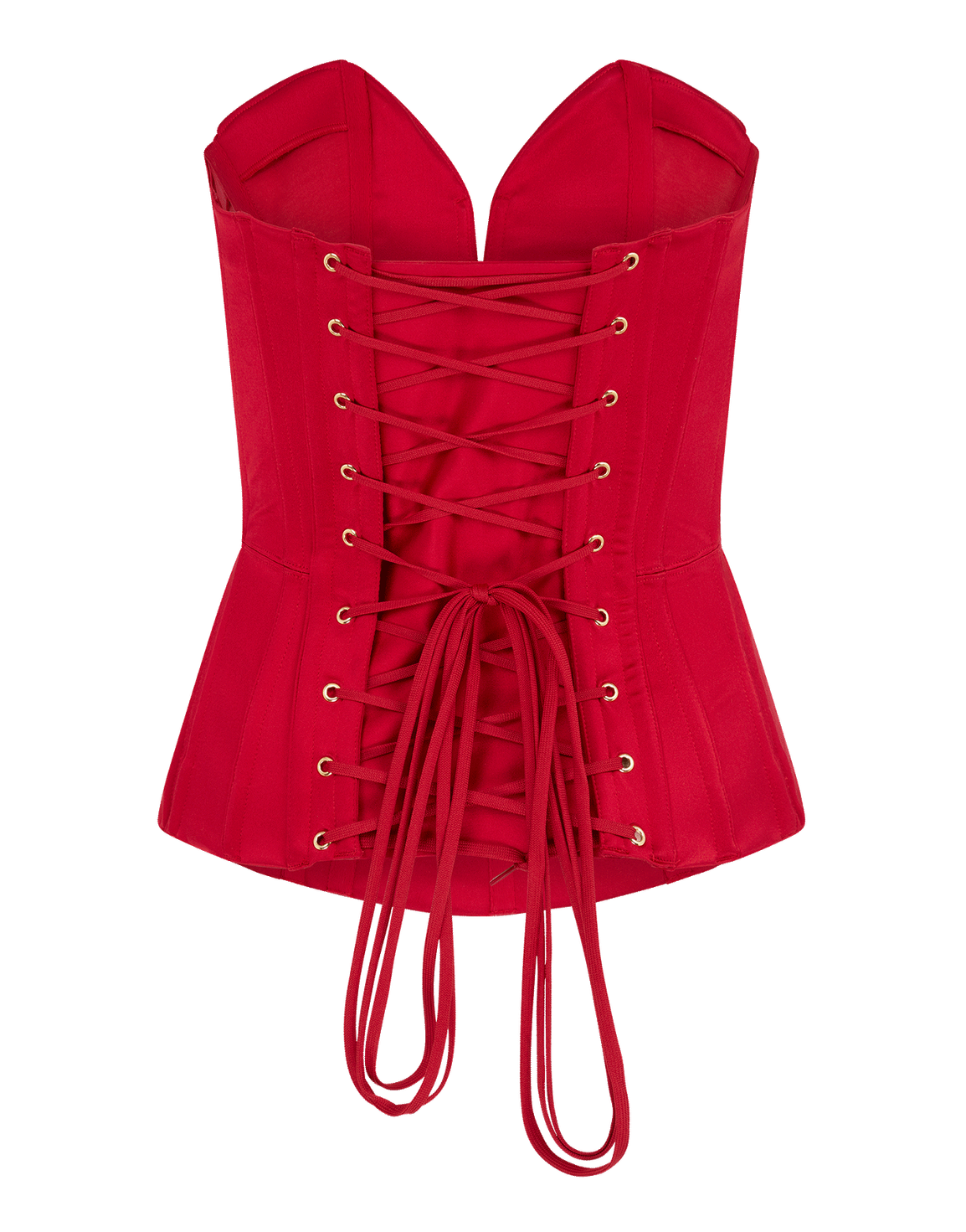 Gena Satin Corset Top Red | Agent Provocateur