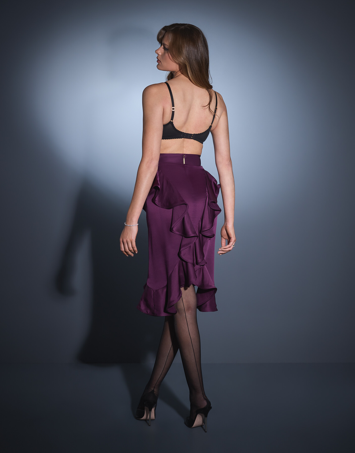 Suzane Midi Skirt Plum | Agent Provocateur