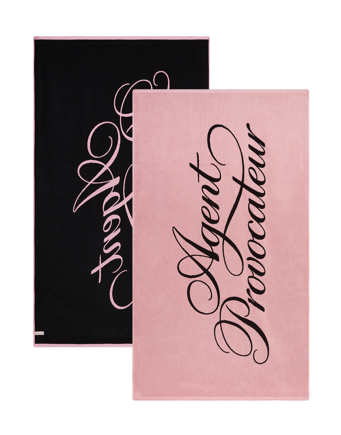 AP Towel Beach Towel Black/Pink | Agent Provocateur