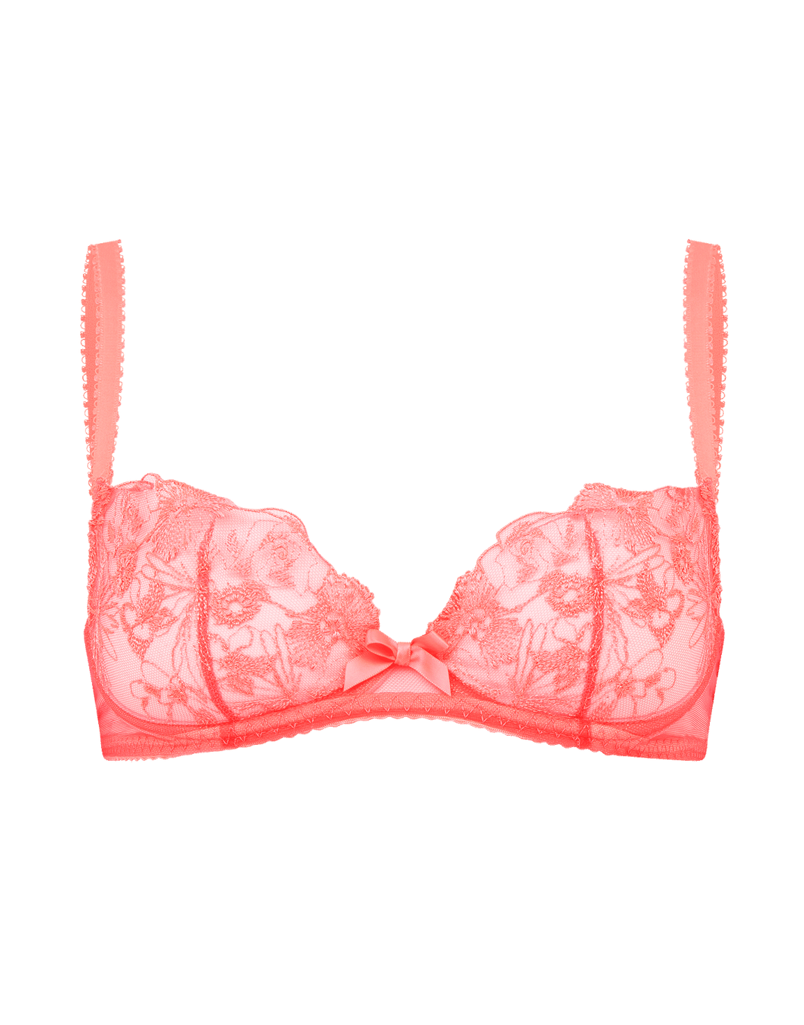 Jayce Plunge Underwired Bra Neon Coral | Agent Provocateur