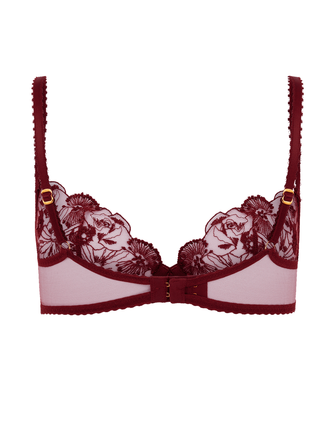Jayce Plunge Underwired Bra Burgundy | Agent Provocateur