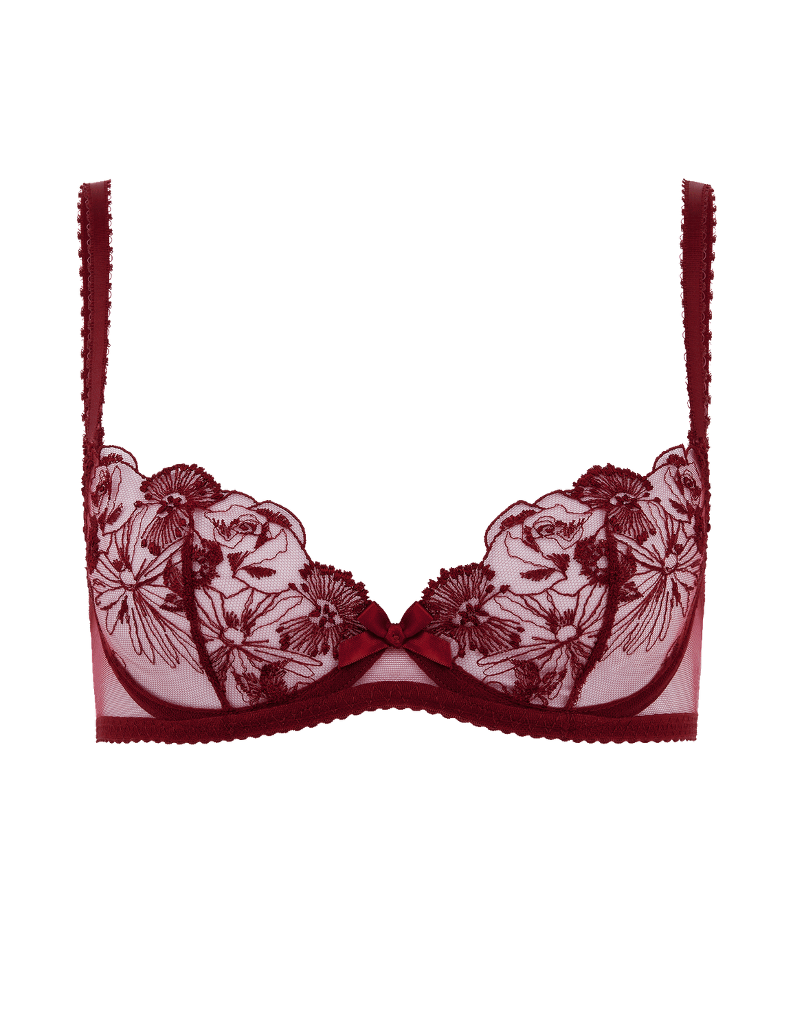 Jayce Plunge Underwired Bra Burgundy | Agent Provocateur