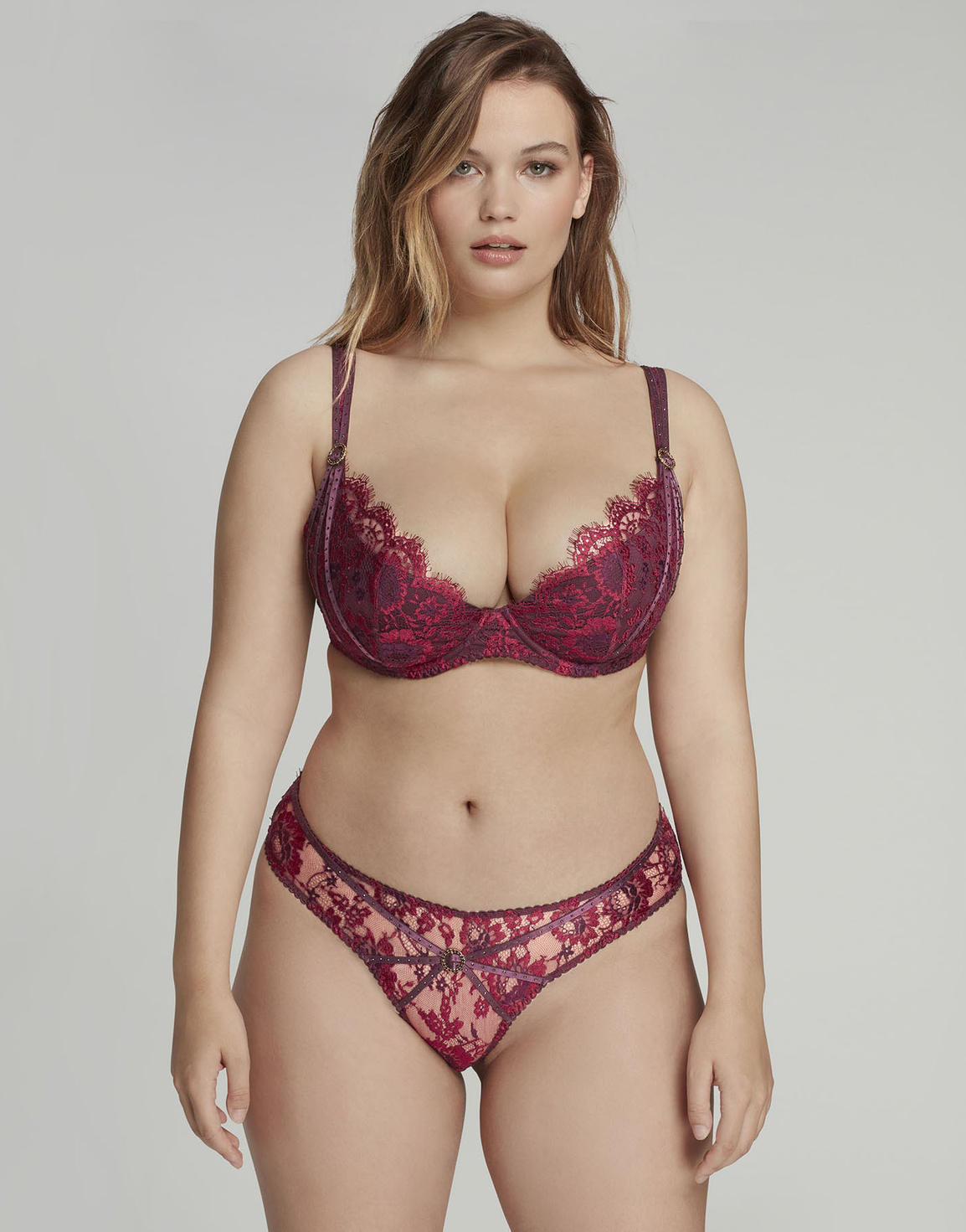 Delora Plunge Underwired Bra Red | Agent Provocateur